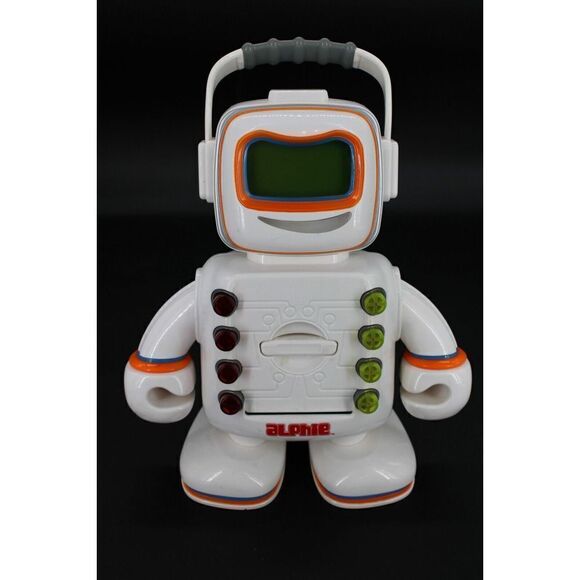 HASBRO 2011 ALPHIE VINTAGE TALKING  ROBOT ELECTRONIC LEARNING W CARDS WORKS - Picture 1 of 9